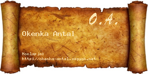 Okenka Antal névjegykártya